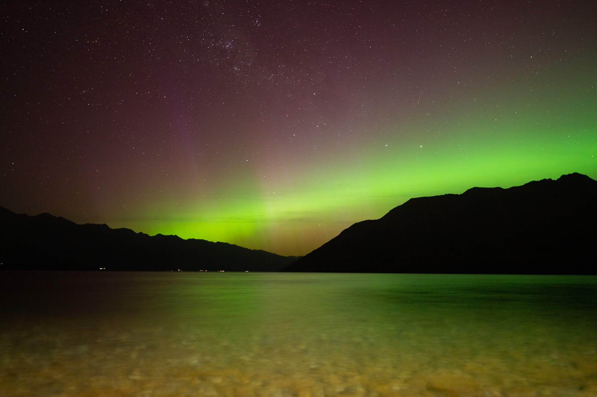 Southern Lights over Lake Whakatipu